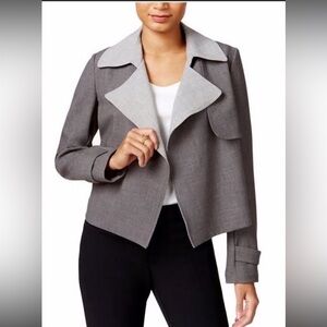 Tommy Hilfiger Women's Contrast-Trim Trench Jacket Size 4